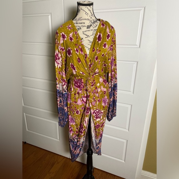 By Anthropologie Size M Long Sleeve Tunic Dress Boho Bohemian - Picture 3 of 9